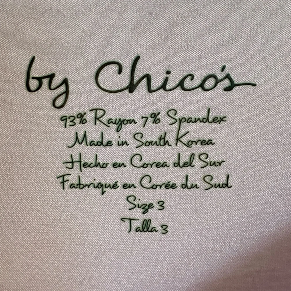 CHICO’S (Size 3) Blush Long-sleeved Tee - Picture 3 of 3